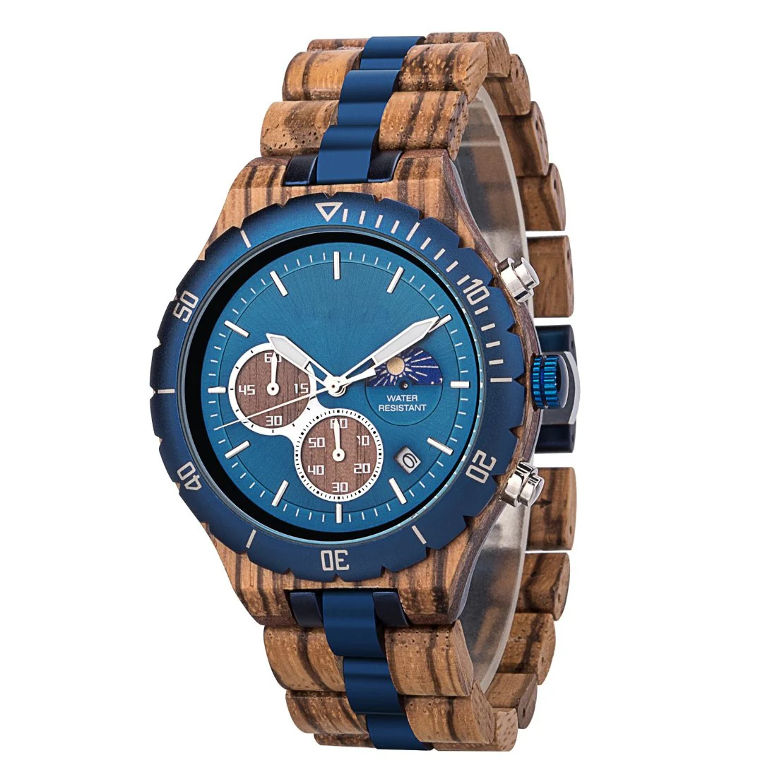 Elegant Wood And Alloy Wristwatch