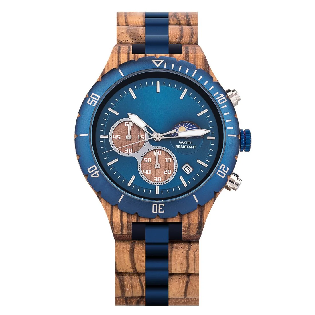 Elegant Wood And Alloy Wristwatch