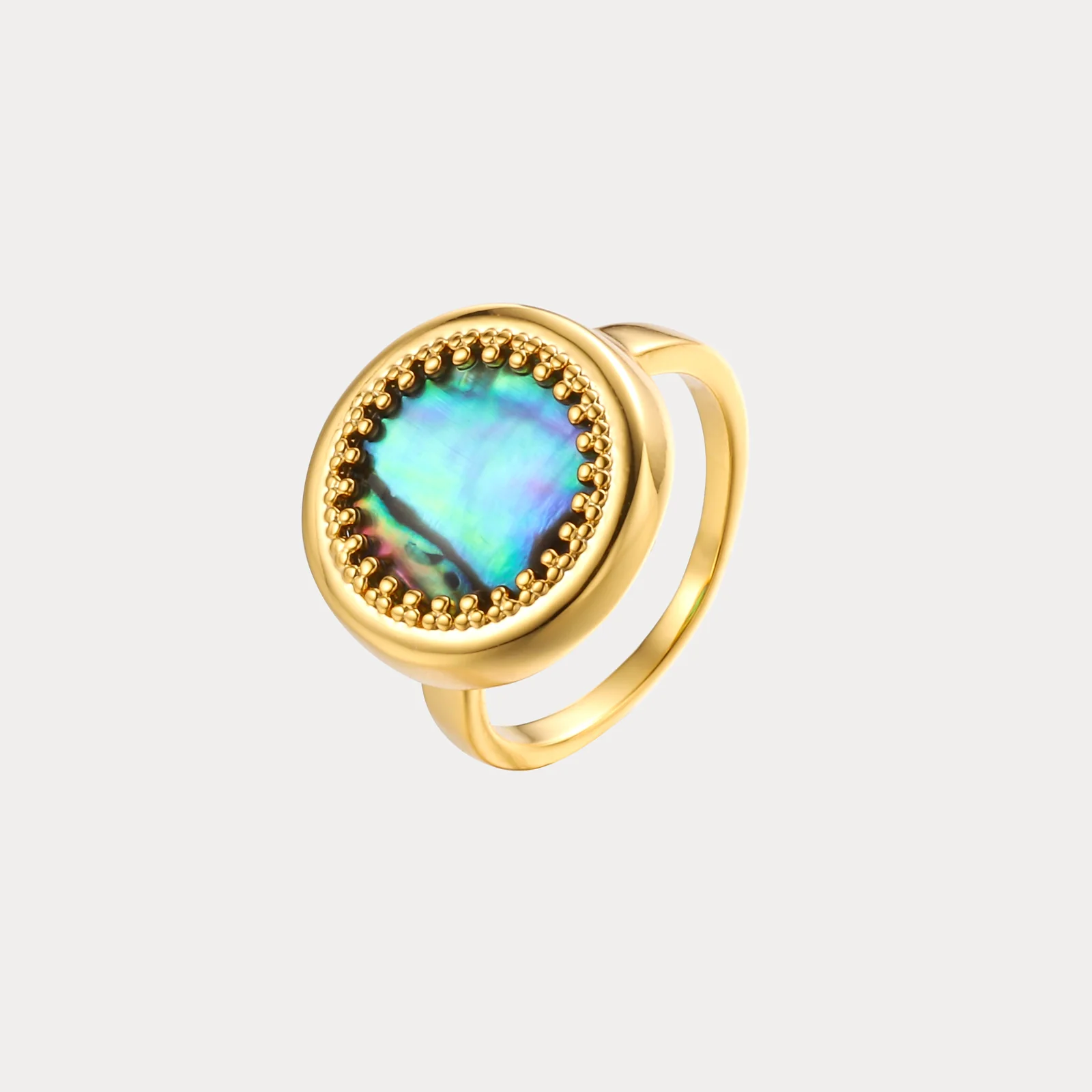 Elegant Abalone Stone Ring