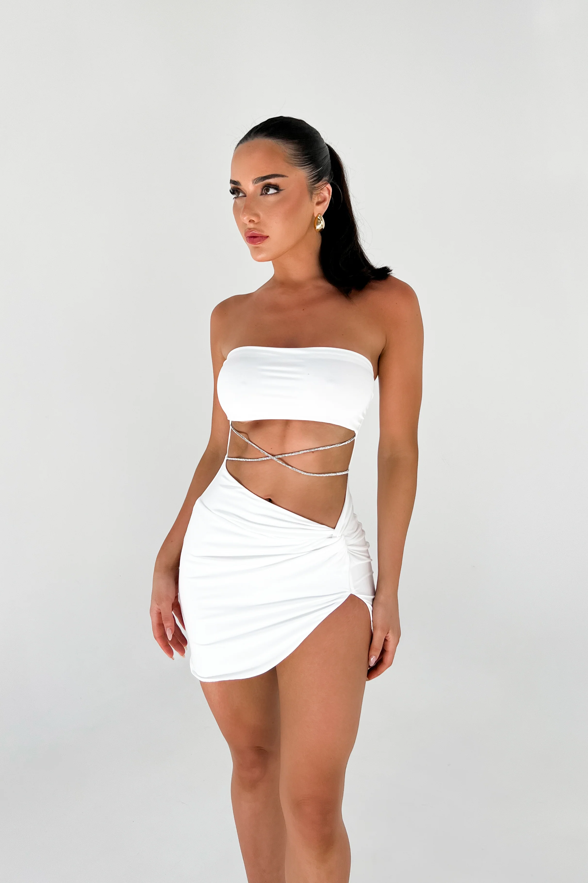 Elegant White Off-Shoulder Dress